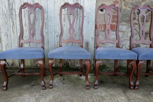 fig 3. Set of 12 French Mahogany High Back Dining Chairs
