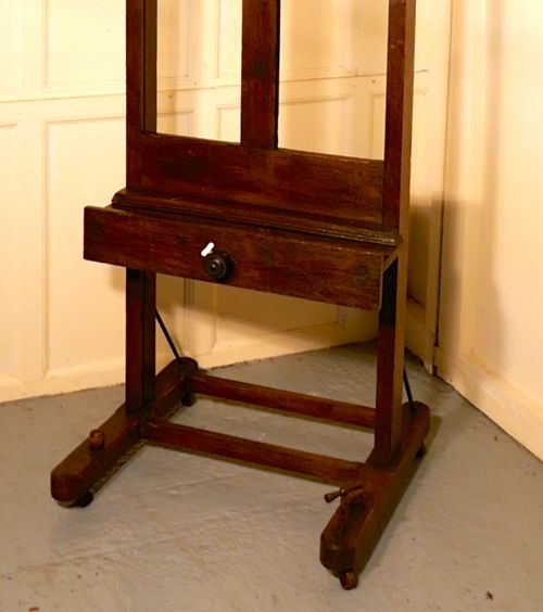 fig 1. A Very Large French Oak Studio Easel