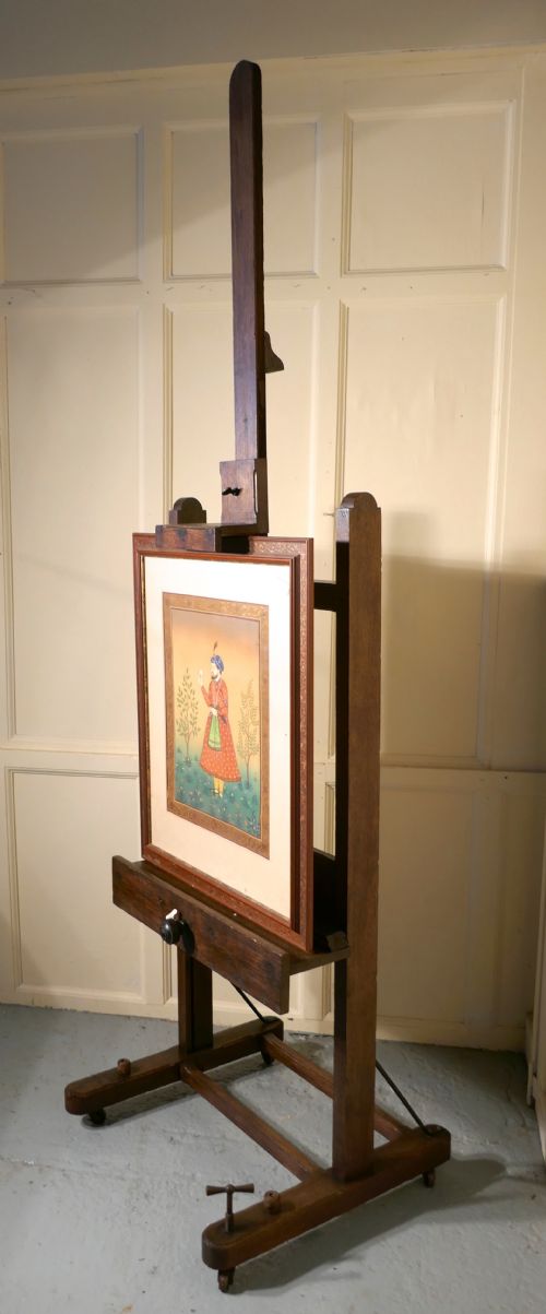 fig 2. A Very Large French Oak Studio Easel