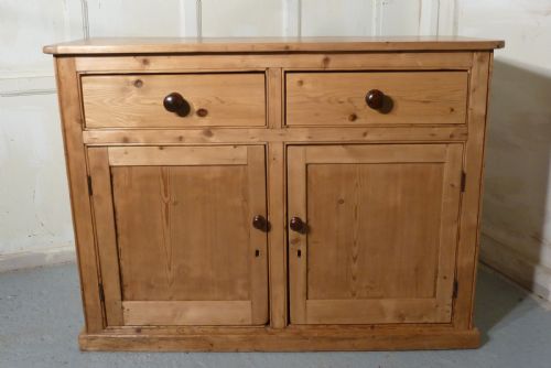 fig 4. Victorian Stripped Pine Kitchen Cupboard,