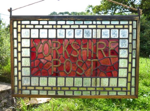 Yorkshire Post Stained Glass Brass Window
