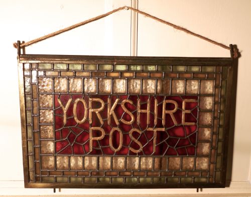 fig 3. Yorkshire Post Stained Glass Brass window