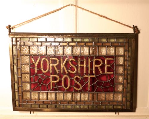 fig 4. Yorkshire Post Stained Glass Brass window