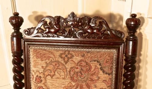 fig 4. Stunning Victorian Gothic Carved Oak Throne Chair