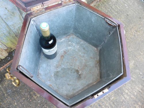 fig 1. A Georgian Mahogany and Brass Wine Cooler