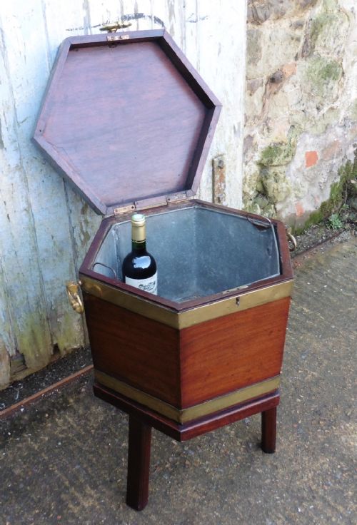 fig 2. A Georgian Mahogany and Brass Wine Cooler