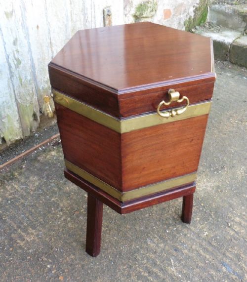fig 3. A Georgian Mahogany and Brass Wine Cooler