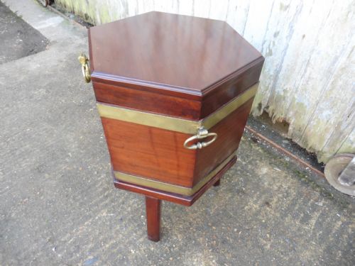 fig 4. A Georgian Mahogany and Brass Wine Cooler