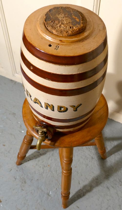 fig 2. A 19th Century Stoneware Brandy Barrel,
