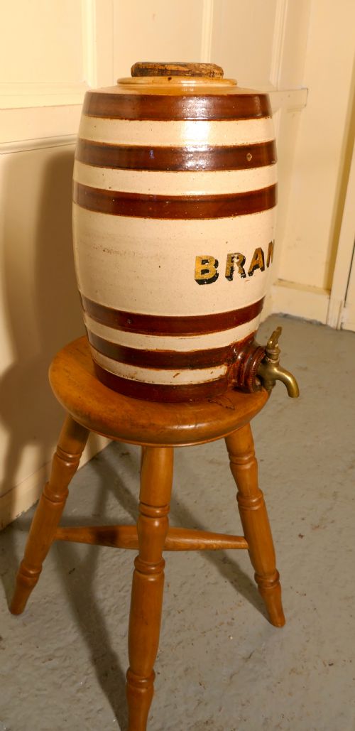 fig 3. A 19th Century Stoneware Brandy Barrel,