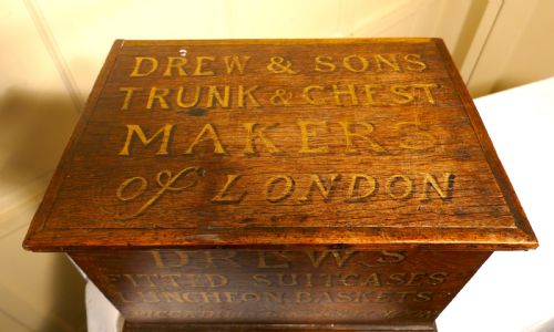 fig 1. Victorian Oak Apprentice Piece from Drew Luggage Makers
