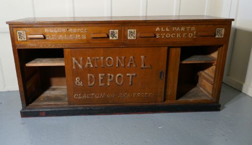 fig 2. Oak Cupboard Painted for Rolls Royce Parts dept. Motor Factors Workshop