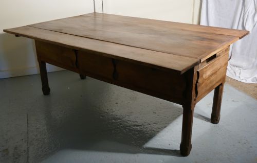 fig 2. Rare French Oak Preparation and Dining Farmhouse Table