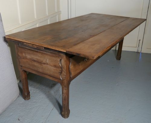 fig 4. Rare French Oak Preparation and Dining Farmhouse Table