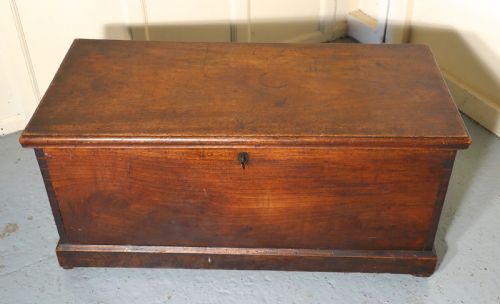 Large Victorian Elm Coffer, Blanket Box