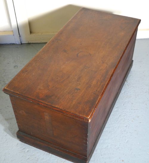 fig 2. Large Victorian Elm Coffer, Blanket Box 