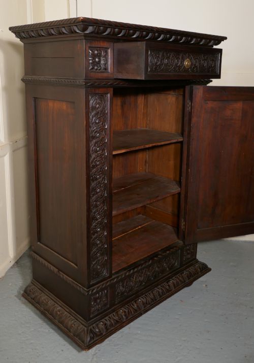 fig 2. Early 19th Century Carved Oak Cupboard