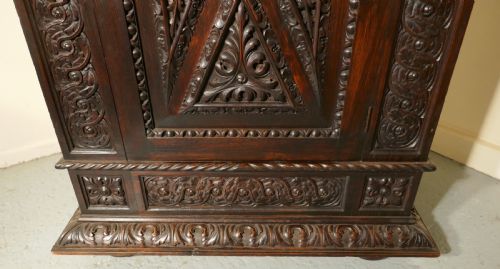 fig 4. Early 19th Century Carved Oak Cupboard
