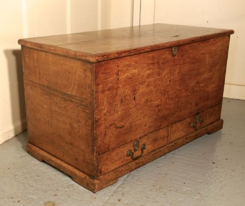 fig 4. Georgian Golden Oak Finish 2 Drawer Mule Chest