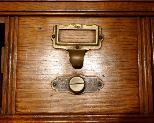 fig 2. Large Edwardian 11 Drawer Oak Filing Cabinet, by Shannon