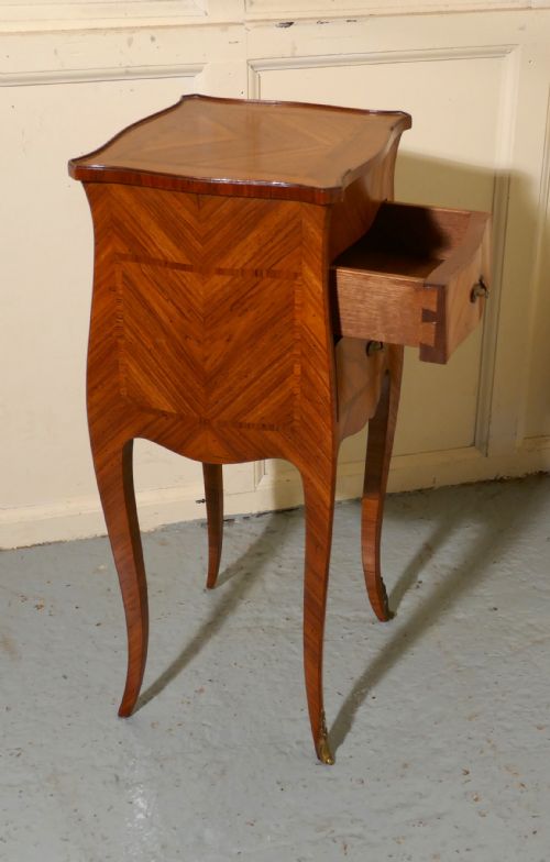 fig 2. Single French Cherry, Walnut, & Satinwood Marquetry Bedside Cupboard