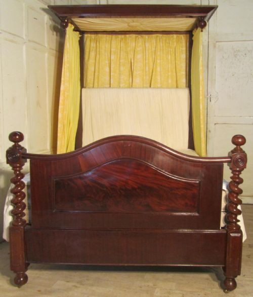 fig 2. Victorian Mahogany 5ft Half Tester Bed