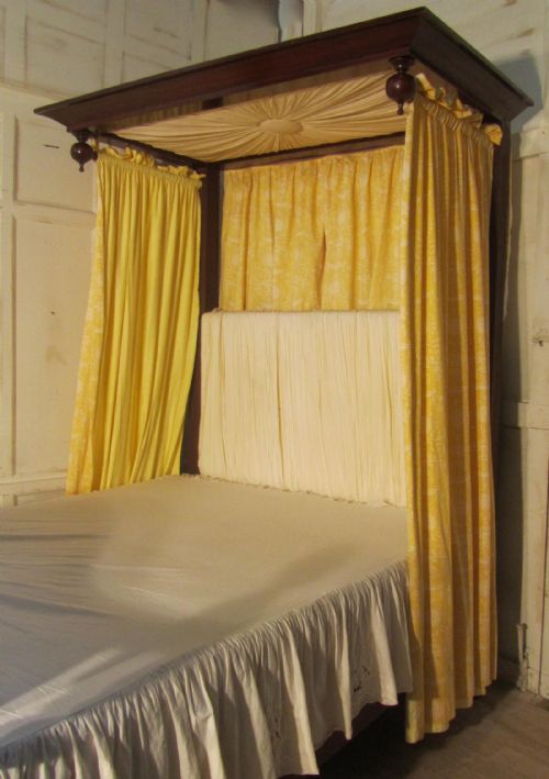 fig 5. Victorian Mahogany 5ft Half Tester Bed