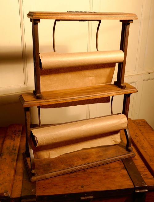 fig 3. Very Rare 19th Century Cadbury Sweet Shop Double Paper Roll Cutter Dispenser
