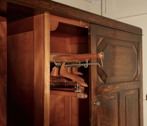 fig 2. Metamorphic Gentlemans Triple Oak Wardrobe Compactum by Kean and Scott