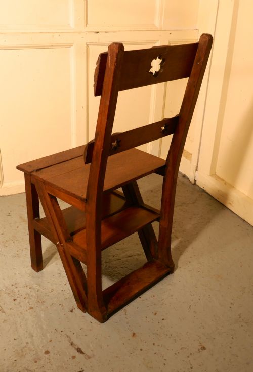 fig 2. Arts and Crafts Metamorphic Chair and Library Steps