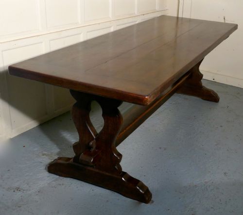 A Large French Oak Refectory Table, Table  Monastère