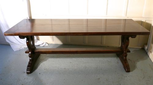 fig 2. A Large French Oak Refectory Table, Table Monastère