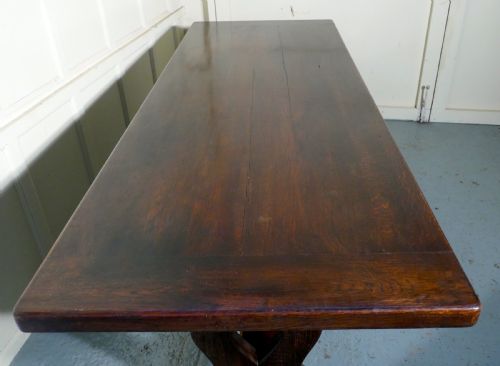 fig 3. A Large French Oak Refectory Table, Table Monastère