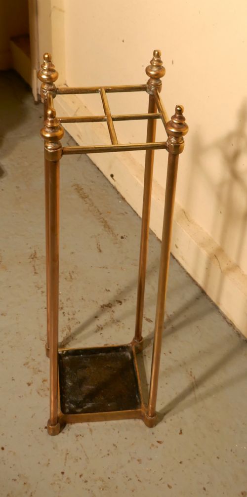 A Victorian Brass and Cast Iron Walking Stick Stand or Umbrella Stand