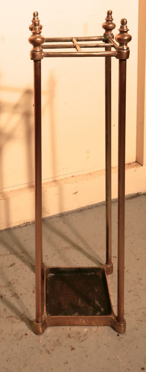 fig 1. A Victorian Brass and Cast Iron Walking Stick Stand or Umbrella Stand