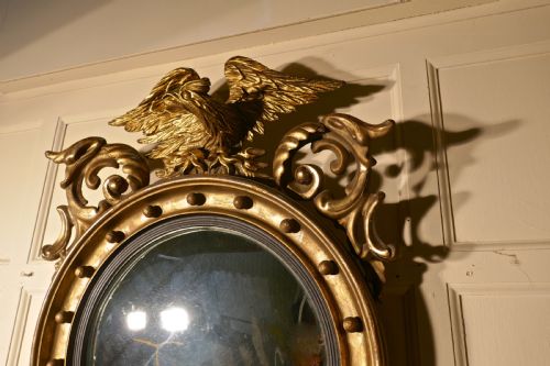 fig 1. A Large Regency Convex Gilt Wall Mirror