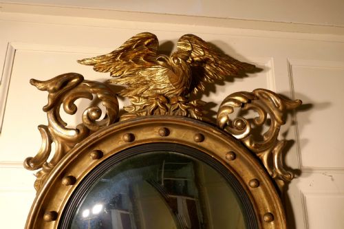 fig 2. A Large Regency Convex Gilt Wall Mirror