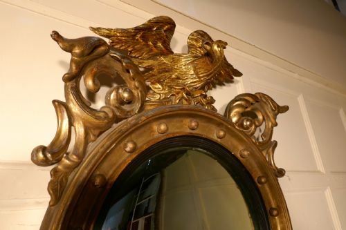 fig 3. A Large Regency Convex Gilt Wall Mirror
