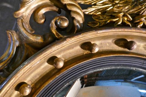 fig 4. A Large Regency Convex Gilt Wall Mirror