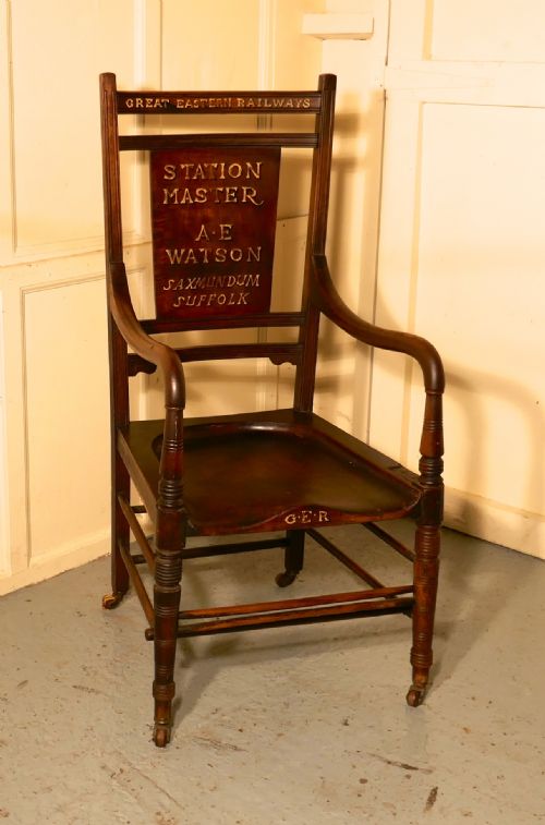 Great Eastern Railways Station Master’s Chair Carver Chair