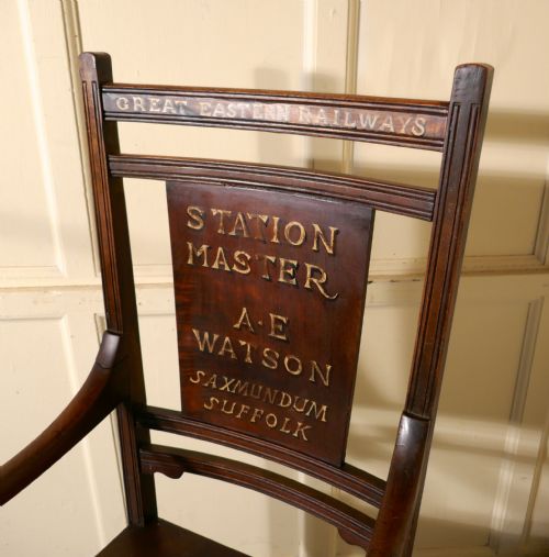 fig 3. Great Eastern Railways Station Master’s Chair Carver Chair