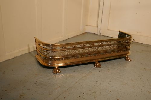 Fine Quality Victorian Pierced Brass Fender