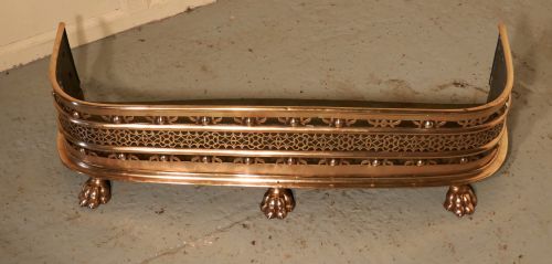 fig 1. Fine Quality Victorian Pierced Brass Fender