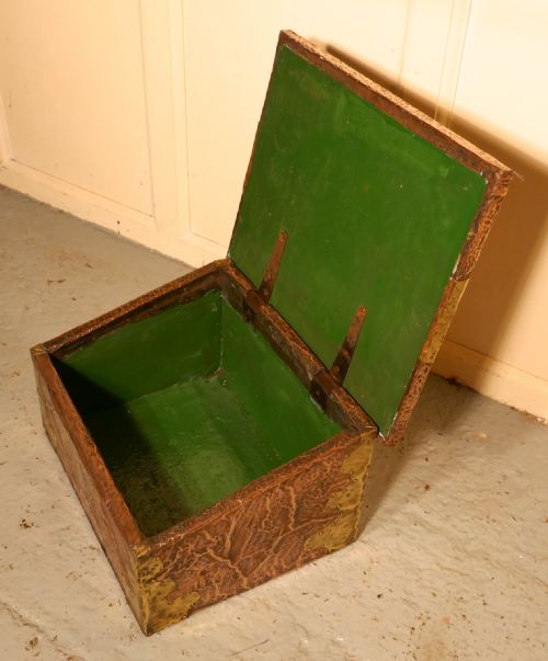 fig 2. An Arts and Crafts Hand Beaten Copper and Brass Fireside Slipper Box
