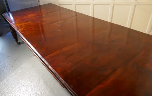 fig 5. 10ft Long William VI Mahogany Extending Dining Table, seats 16 Diners