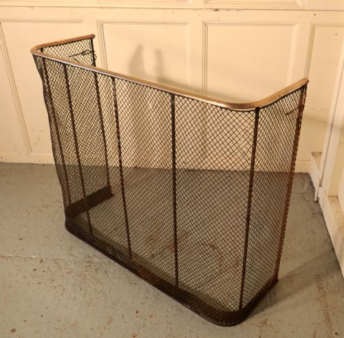 A High Victorian Nursery Fire Guard, Brass Fender