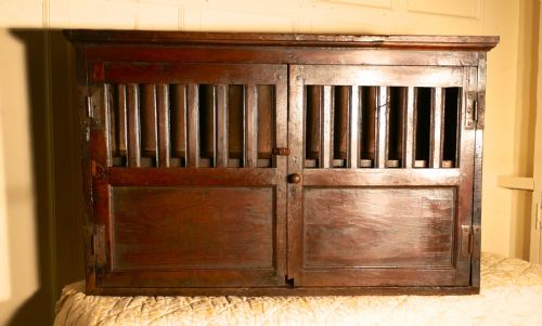 17th Century Antique Oak Food Cupboard, Bread Hutch