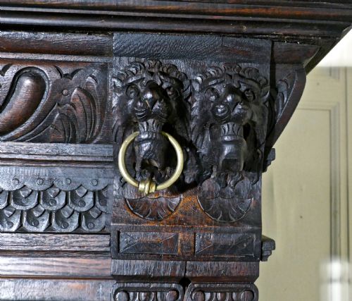 fig 4. 18th Century Carved Oak Buffet Sideboard Dresser