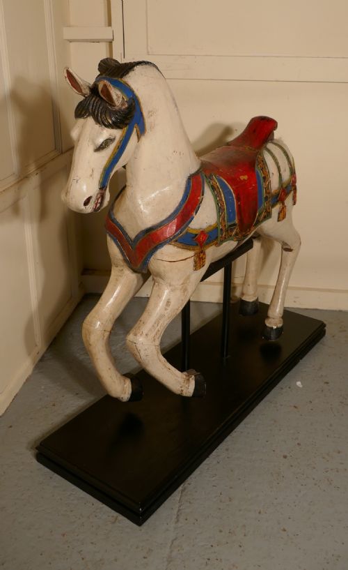 19th Century Wooden Carousel Galloper or Fair Ground Horse