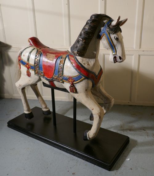 fig 3. 19th Century Wooden Carousel Galloper or Fair Ground Horse